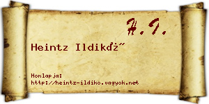 Heintz Ildikó névjegykártya